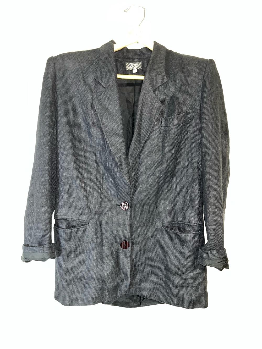 VTG KGR Women's Black Two-Button Blazer
